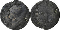 France 12 Deniers Louis XVI, Strasbourg, Bronze, Gadoury:15 -