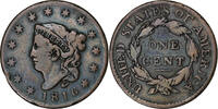United States 1 Cent Coronet Head, Philadelphia, Copper -