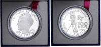 France 100 Francs Arletty, MDP, Proof, Silver -