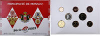 Monaco Coffret 1c. à 2€ Albert II, Set 1c. - 2€, BU, MDP -