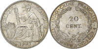 French Indo-China 20 Centièmes Paris, Silver -