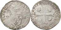 France Douzain aux deux H Henri III, Paris, 1st Type, Billon -