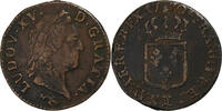 France Sol à la vieille tête Louis XV, Besançon, Copper -