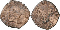 France Double Tournois Henri III, Dijon, Copper, Gadoury:455 -