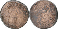 France Double Tournois Henri III, Bourges, Copper, Gadoury:455 -