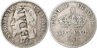 France 50 Centimes Napoleon III, Paris, Countermarked SEDAN, Silver -