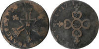 France Six deniers dits dardenne Louis XIV, Montpellier, Copper -