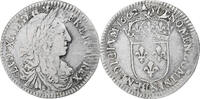France 1/12 Écu au buste juvénile Louis XIV, Montpellier, Silver -