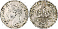 France 50 Centimes Napoleon III, Paris, Silver, Gadoury:417 -