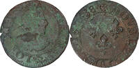 France Double Tournois Louis XIII, Troyes, Copper, Gadoury:11 -
