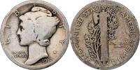 United States Dime Mercury, Denver, Silver, KM:140 -