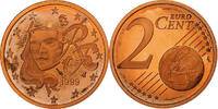 France 2 Euro Cent Proof, Monnaie de Paris, Copper Plated Steel -