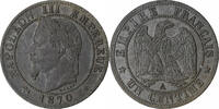 France Centime Napoleon III, Paris, Bronze, Gadoury:87 -