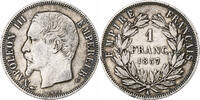 France Franc Napoleon III, Paris, Silver, KM:779.1 -