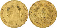 France 5 Francs Napoleon III, Paris, tranche cannelée, Gold -