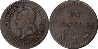 France Centime Dupré, Paris, Copper, Gadoury:76, KM:646 -