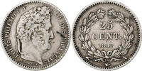 France 25 Centimes Louis-Philippe, Paris, Silver -
