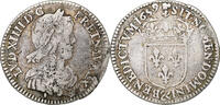 France 1/12 Ecu à la mèche longue Louis XIV, Aix, Silver -