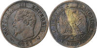 France Centime Napoleon III, Lille, Bronze, Gadoury:86 -
