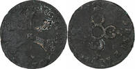 France Six deniers dits dardenne Louis XIV, La Rochelle, Copper -