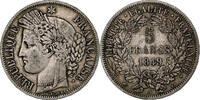 France 5 Francs Cérès, Paris, Silver, Gadoury:719, KM:761.1 -