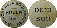 France Demi sou Syndicat de la boulangerie, Rouen, Cardboard -