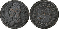 France Decime Dupré, Paris, Bronze, Gadoury:187, KM:644 -