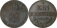 Austria Kreuzer Franz I, Vienna, Copper, KM:2113 -