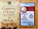 San Marino 2 Euro Christopher Colombus, FDC, Rome, Bi-Metallic -