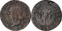 France Double Tournois Louis XIII, Copper, Gadoury:12 -