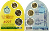 San Marino Set 10 ct, 20 ct, 2€ FDC, Rome -