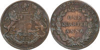 British India 1/4 Anna India-British, William IV, Bombay, Copper, KM:446 -