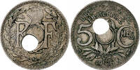 France 5 Centimes Paris, Off-centre hole, Copper-nickel -