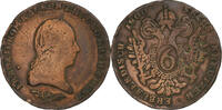 Austria 6 Kreuzer Franz II, Smolník, Copper, KM:2128 -