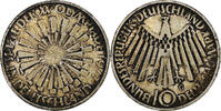 Germany 10 Mark Munich Olympics, Karlsruhe, Silver -