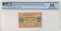 Ivory Coast .50 Franc Banknote, 1917-11-02, KM:1b, graded, PCGS -