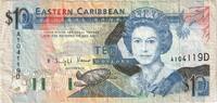 East Caribbean States 10 Dollars UNZ- -