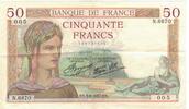 France 50 Francs Cérès, N.6670, Fayette:18.1, KM:85a -