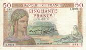 France 50 Francs Cérès, K.8821, Fayette:18.17, KM:85b -