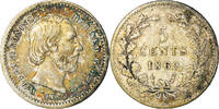 Netherlands 5 Cents Coin, William III, Silver, KM:91 -