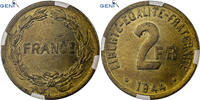 France 2 Francs France Libre, Philadelphia, Cupro-Aluminium, GENI -