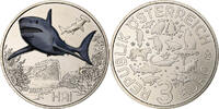 Austria 3 Euro Colorful Creatures - Shark, Vienna, Copper-nickel -