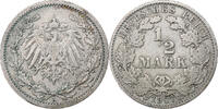 Germany 1/2 Mark Wilhelm II, Berlin, Silver -