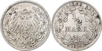 Germany 1/2 Mark Wilhelm II, Berlin, Silver -