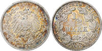 Germany 1/2 Mark Wilhelm II, Stuttgart, Silver -
