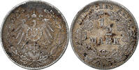 Germany 1/2 Mark Wilhelm II, Hamburg, Silver -