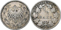 Germany 1/2 Mark Wilhelm II, Berlin, Silver -