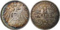 Germany Mark Wilhelm II, Muldenhütten, Silver, KM:14 -