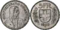 Switzerland 5 Francs Herdsman, Bern, Silver, KM:40 -