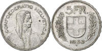 Switzerland 5 Francs Herdsman, Bern, Silver, KM:40 -